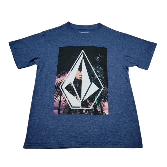 Other - Volcom Blue Graphic Tee With Logo Youth Boys Small NWOT